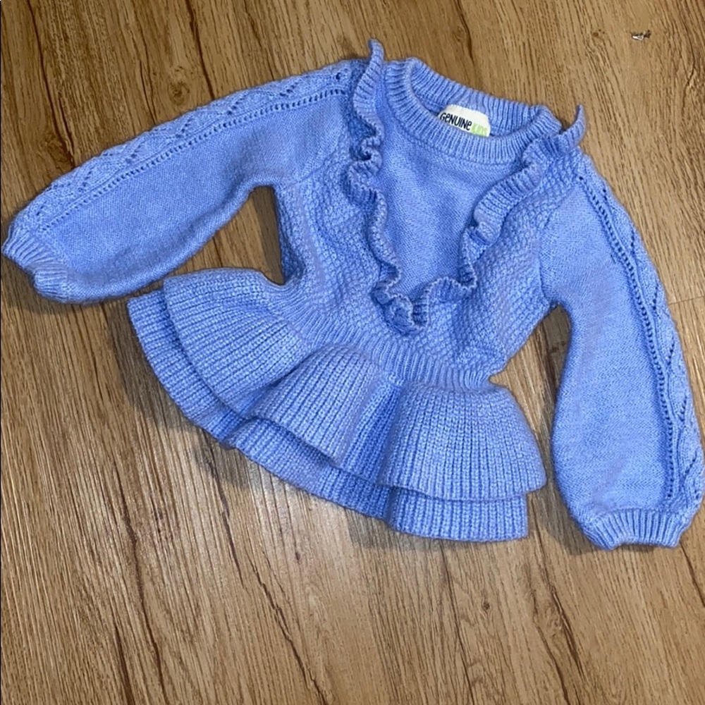 GenuineKids from Oshkosh peplum knit Sweater 12M